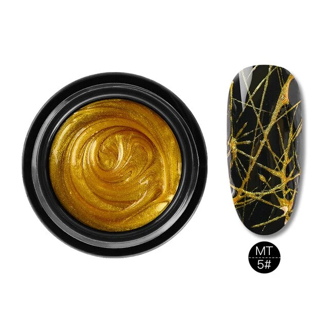 Mtssi Spider Gel Creative Wire Drawing Nail Gel Lacquer Point To Line Painting Gel Polish Pulling Silk Spider Nail Art Design