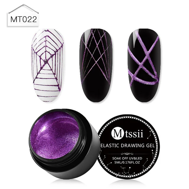 Mtssi Spider Gel Creative Wire Drawing Nail Gel Lacquer Point To Line Painting Gel Polish Pulling Silk Spider Nail Art Design