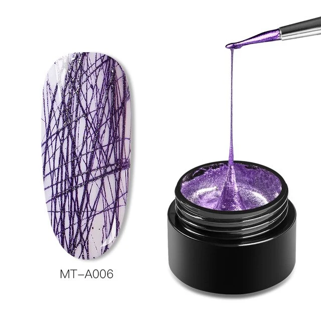 Mtssi Spider Gel Creative Wire Drawing Nail Gel Lacquer Point To Line Painting Gel Polish Pulling Silk Spider Nail Art Design