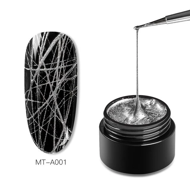 Mtssi Spider Gel Creative Wire Drawing Nail Gel Lacquer Point To Line Painting Gel Polish Pulling Silk Spider Nail Art Design