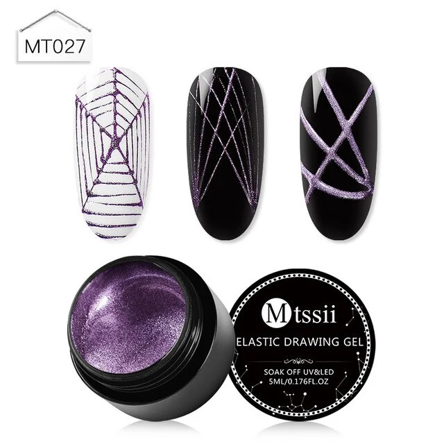 Mtssi Spider Gel Creative Wire Drawing Nail Gel Lacquer Point To Line Painting Gel Polish Pulling Silk Spider Nail Art Design