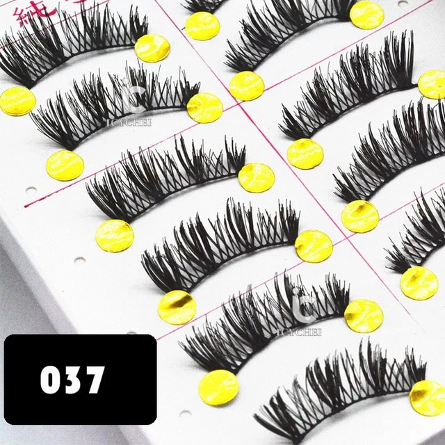 ICYCHEER 10 Pairs Beauty Makeup Mini Half Corner Black False Eyelashes Natural Fake Eye Lashes Makeup Tools