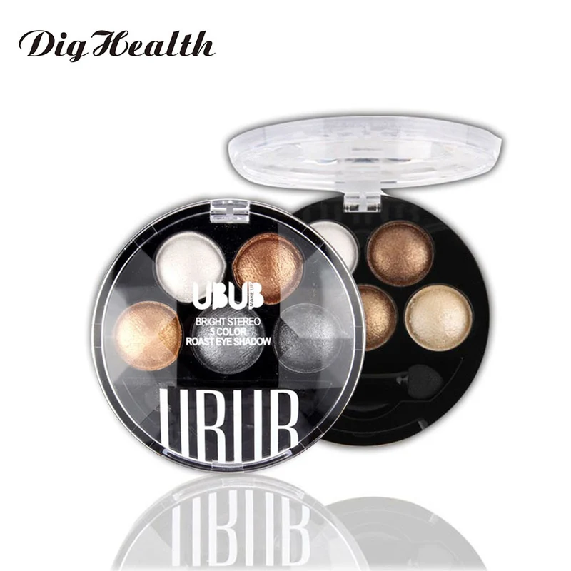Dighealth Brand New 5 Colors Eyeshadow Waterproof Eye Shadow Makeup Shadow Metallic Shimmer Eyeshadow Pallete