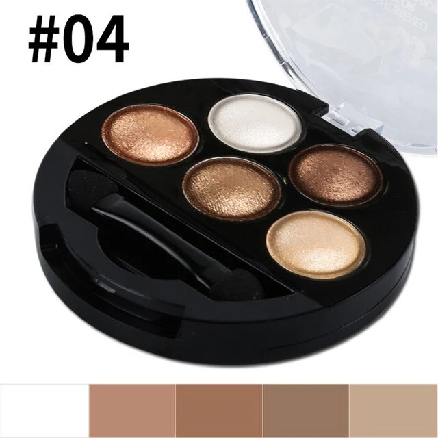 Dighealth Brand New 5 Colors Eyeshadow Waterproof Eye Shadow Makeup Shadow Metallic Shimmer Eyeshadow Pallete