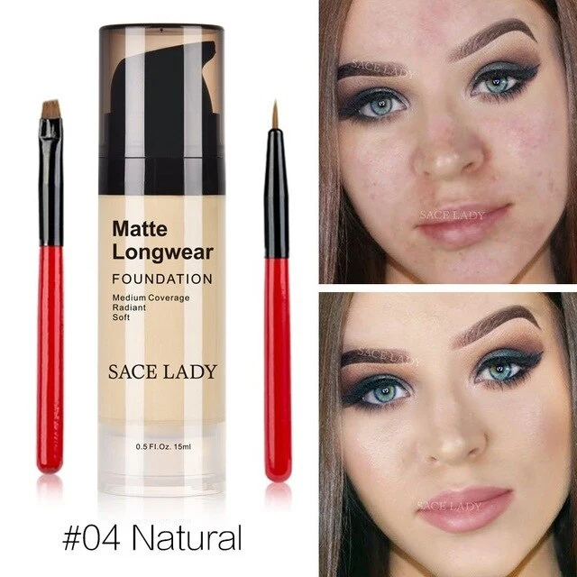 Foundation Base Makeup Professional Face Matte Finish Liquid Make Up Concealer Cream Waterproof Natural Cosmetic