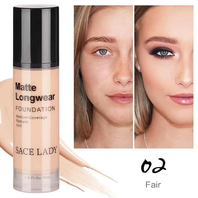 Foundation Base Makeup Professional Face Matte Finish Liquid Make Up Concealer Cream Waterproof Natural Cosmetic