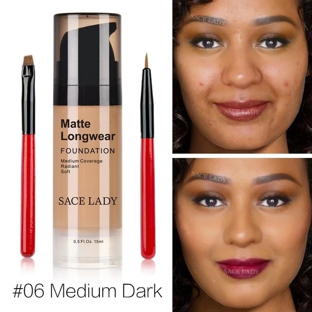 Foundation Base Makeup Professional Face Matte Finish Liquid Make Up Concealer Cream Waterproof Natural Cosmetic