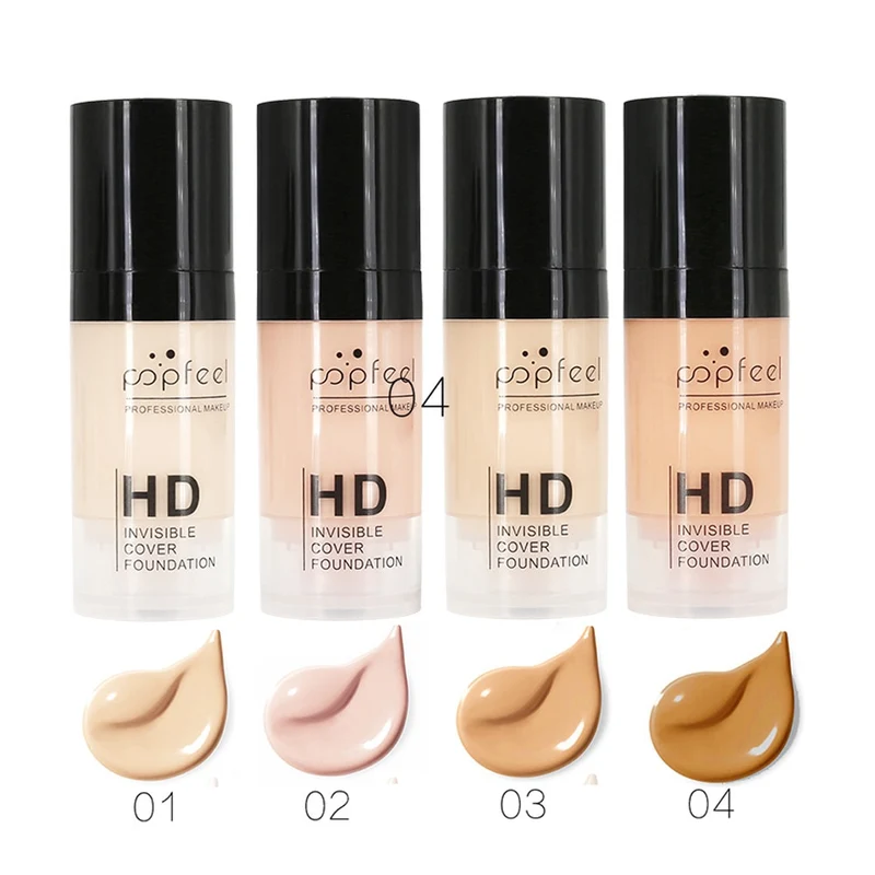 POPFEEL New Face Liquid Foundation Makeup Base Foundation BB Cream Concealer Whitening Moisturizer Oil-control Maquiagem