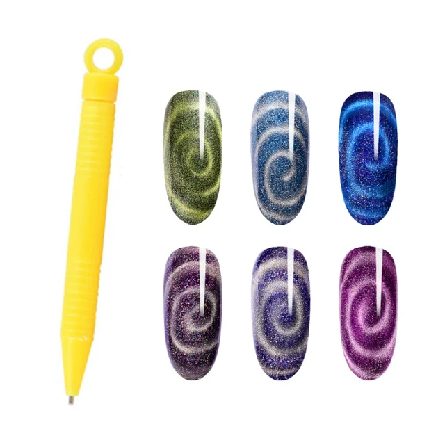 FOUR LILY Cat Eye Nail Gel Chameleon Magnetic Soak Off UV/LED Nail Varnish Semi Permanent Manicure Gel Lacquer Black Base Needed