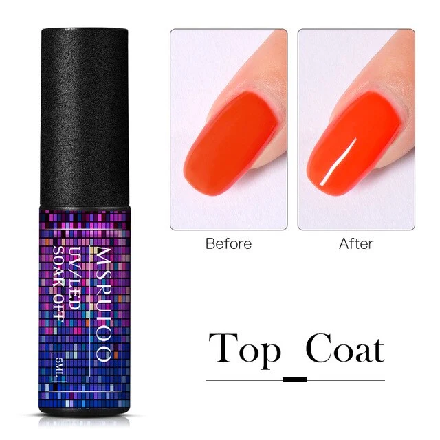 MSRUIOO 5ml Color Changing UV Gel Polish Sequins Thermal Nail Gel Matte Top Coat Soak Off Nail Art Gel Polish Varnish