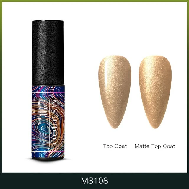 MSRUIOO 5ml Color Changing UV Gel Polish Sequins Thermal Nail Gel Matte Top Coat Soak Off Nail Art Gel Polish Varnish