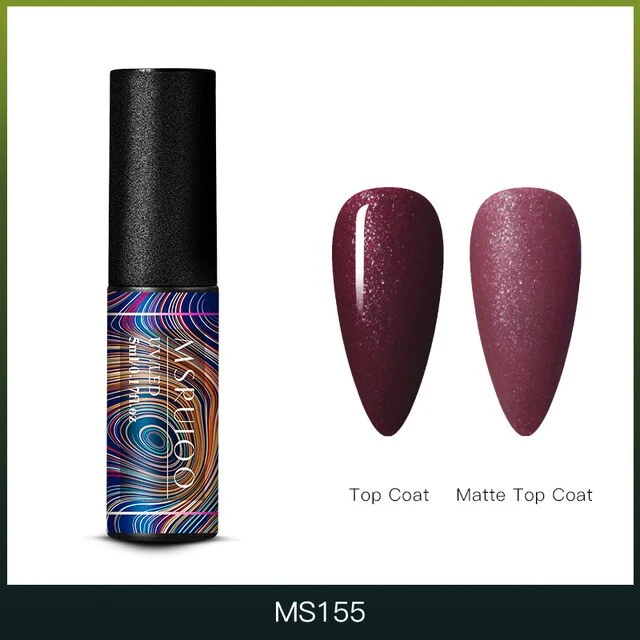 MSRUIOO 5ml Color Changing UV Gel Polish Sequins Thermal Nail Gel Matte Top Coat Soak Off Nail Art Gel Polish Varnish