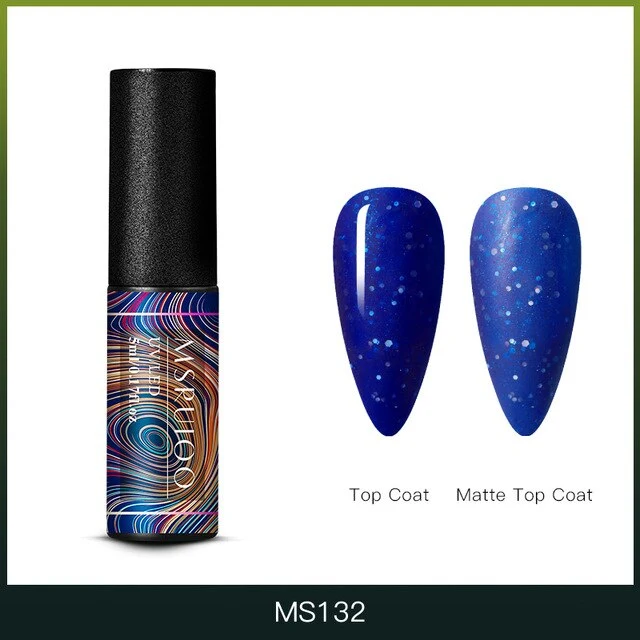 MSRUIOO 5ml Color Changing UV Gel Polish Sequins Thermal Nail Gel Matte Top Coat Soak Off Nail Art Gel Polish Varnish