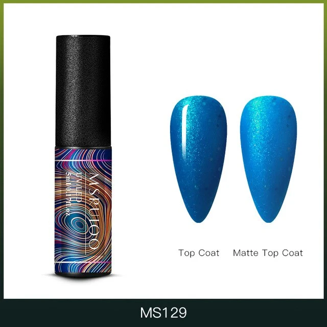 MSRUIOO 5ml Color Changing UV Gel Polish Sequins Thermal Nail Gel Matte Top Coat Soak Off Nail Art Gel Polish Varnish