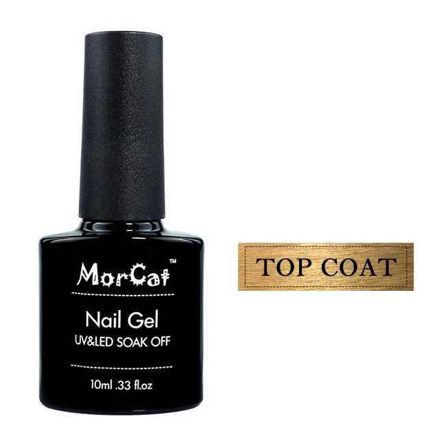MorCat Top And Base Coat 10ml Gel Nail Polish UV Transparent Nail Gel Soak Off No Wipe Primer Gel Varnishes Lacquer Nail Art