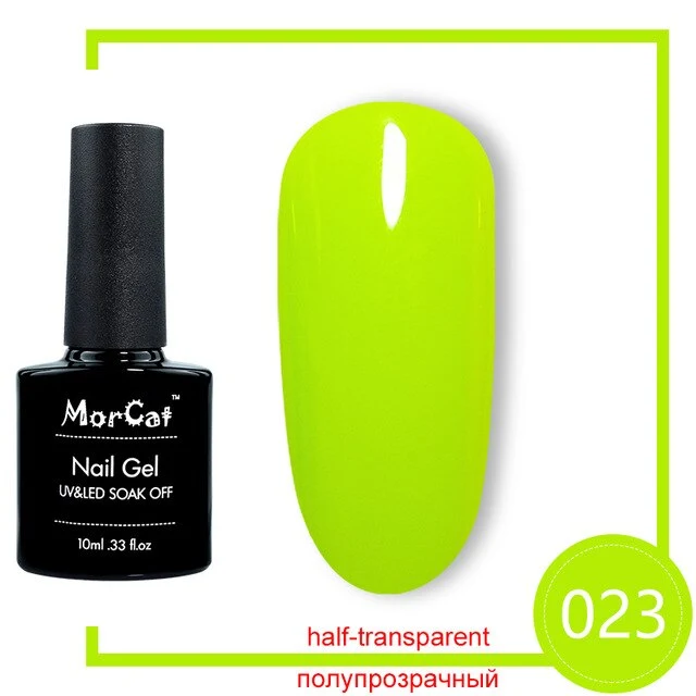 MorCat Top And Base Coat 10ml Gel Nail Polish UV Transparent Nail Gel Soak Off No Wipe Primer Gel Varnishes Lacquer Nail Art