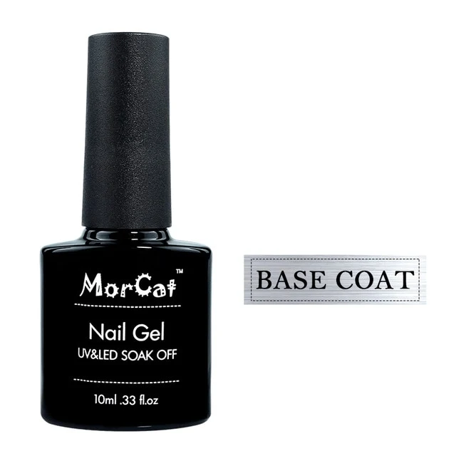 MorCat Top And Base Coat 10ml Gel Nail Polish UV Transparent Nail Gel Soak Off No Wipe Primer Gel Varnishes Lacquer Nail Art