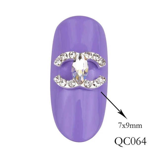 10pcs of new nail art decorations flash glass gemstone rhinestone series design charm gold silver effect DIY nail accessories