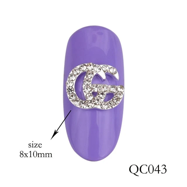 10pcs of new nail art decorations flash glass gemstone rhinestone series design charm gold silver effect DIY nail accessories