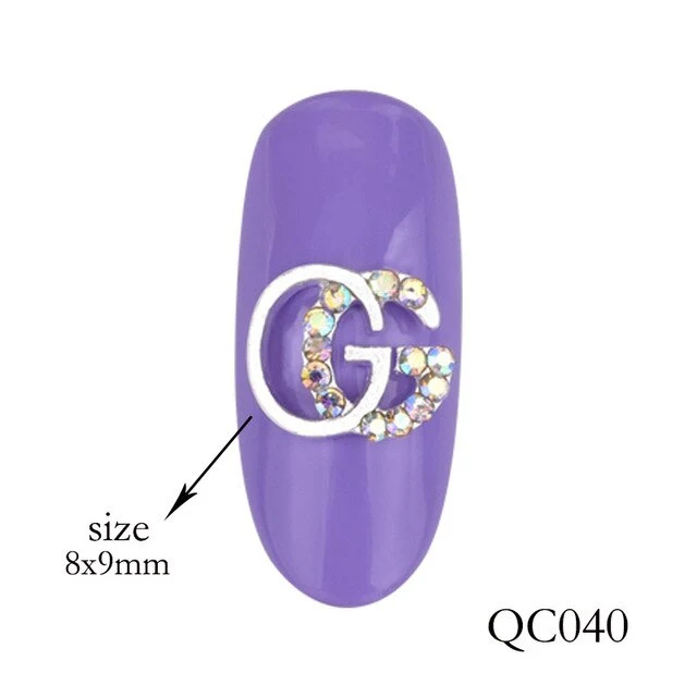 10pcs of new nail art decorations flash glass gemstone rhinestone series design charm gold silver effect DIY nail accessories