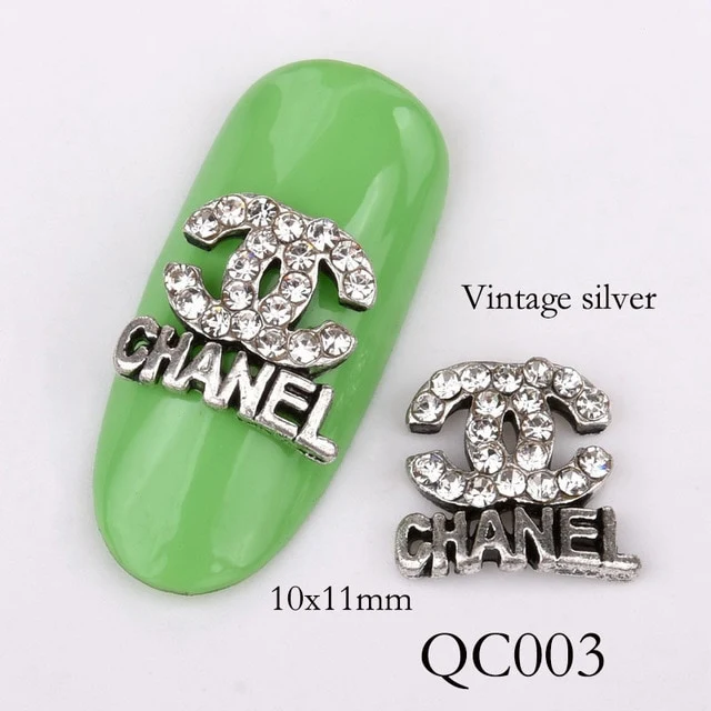 10pcs new leaf charm nail accessories, 3D golden leaves shiny nails rhinestones pearl effect tips DIY nail jewelry QB096-0100