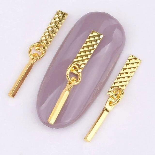 10pcs 3D charm gold nail decoration moon five-pointed star bow ornaments nail accessories QB246-250