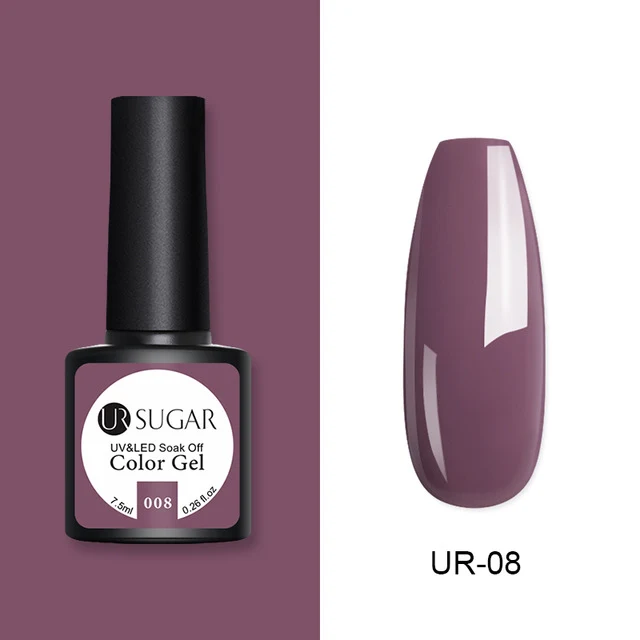 UR SUGAR 2Pcs/set Glitter Gel Nail Polish Set Pink Hybrid Color Semi Permanent Led Gel Lacquer Soak Off UV Gel Varnish Nail Art