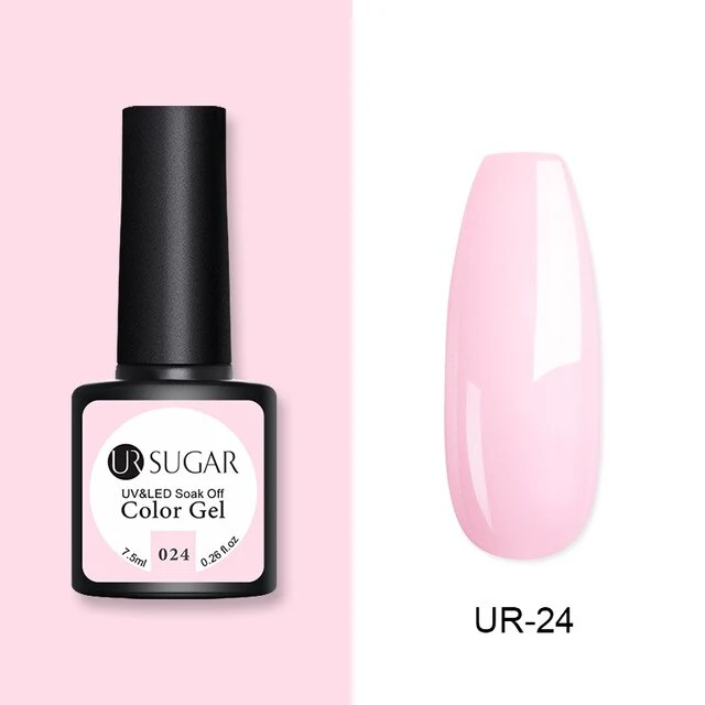 UR SUGAR 2Pcs/set Glitter Gel Nail Polish Set Pink Hybrid Color Semi Permanent Led Gel Lacquer Soak Off UV Gel Varnish Nail Art