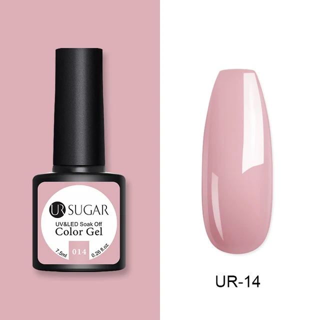 UR SUGAR 2Pcs/set Glitter Gel Nail Polish Set Pink Hybrid Color Semi Permanent Led Gel Lacquer Soak Off UV Gel Varnish Nail Art