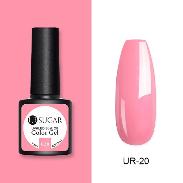 UR SUGAR 2Pcs/set Glitter Gel Nail Polish Set Pink Hybrid Color Semi Permanent Led Gel Lacquer Soak Off UV Gel Varnish Nail Art