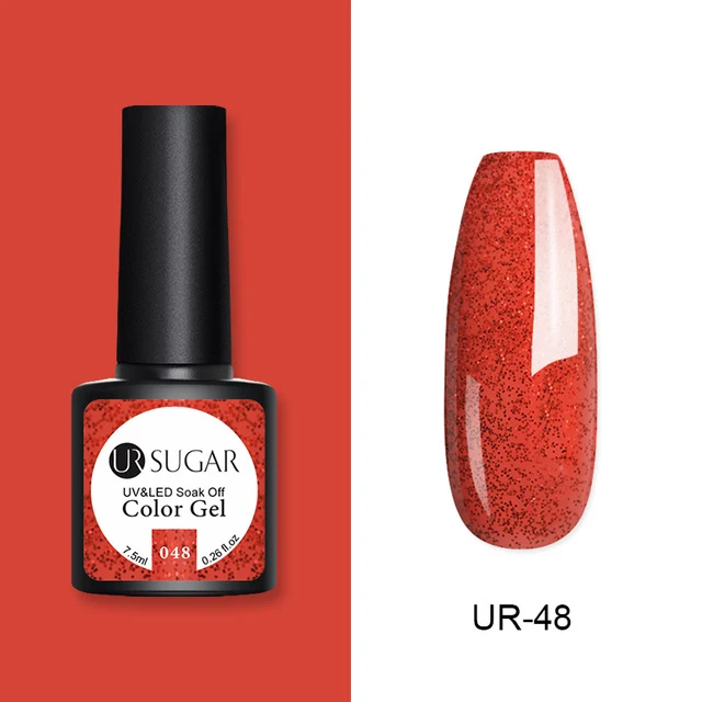 UR SUGAR 2Pcs/set Glitter Gel Nail Polish Set Pink Hybrid Color Semi Permanent Led Gel Lacquer Soak Off UV Gel Varnish Nail Art