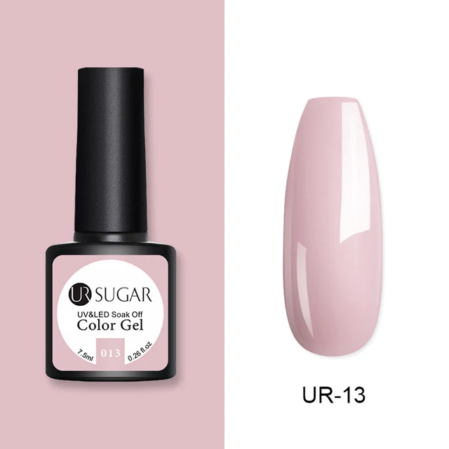 UR SUGAR 2Pcs/set Glitter Gel Nail Polish Set Pink Hybrid Color Semi Permanent Led Gel Lacquer Soak Off UV Gel Varnish Nail Art