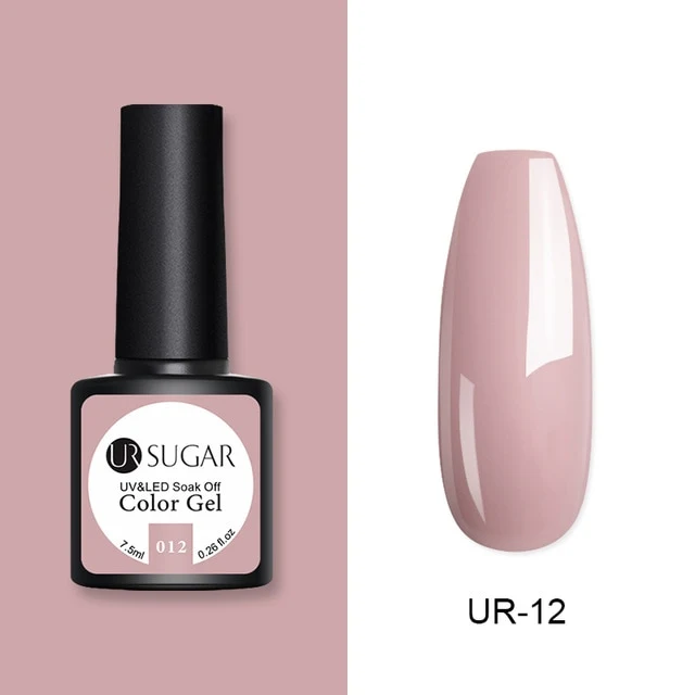 UR SUGAR 2Pcs/set Glitter Gel Nail Polish Set Pink Hybrid Color Semi Permanent Led Gel Lacquer Soak Off UV Gel Varnish Nail Art