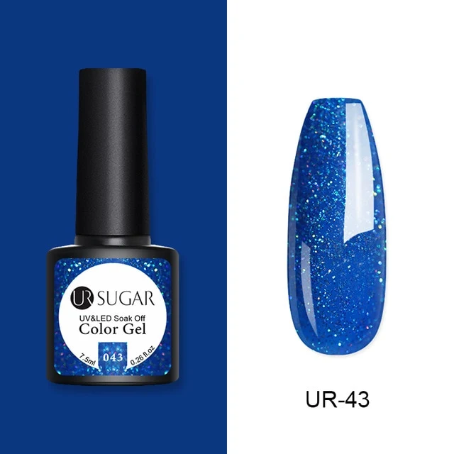 UR SUGAR 2Pcs/set Glitter Gel Nail Polish Set Pink Hybrid Color Semi Permanent Led Gel Lacquer Soak Off UV Gel Varnish Nail Art