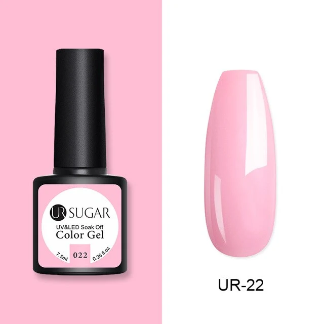 UR SUGAR 2Pcs/set Glitter Gel Nail Polish Set Pink Hybrid Color Semi Permanent Led Gel Lacquer Soak Off UV Gel Varnish Nail Art