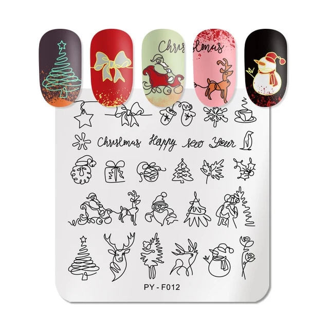 Pict You 8ml Stamping Nail Polish Pure Color Black White Red Nail Art Printing Varnish Manicure DIY Design Stamping Polish