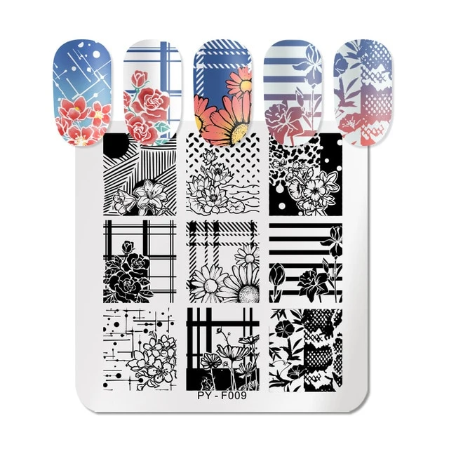 Pict You 8ml Stamping Nail Polish Pure Color Black White Red Nail Art Printing Varnish Manicure DIY Design Stamping Polish