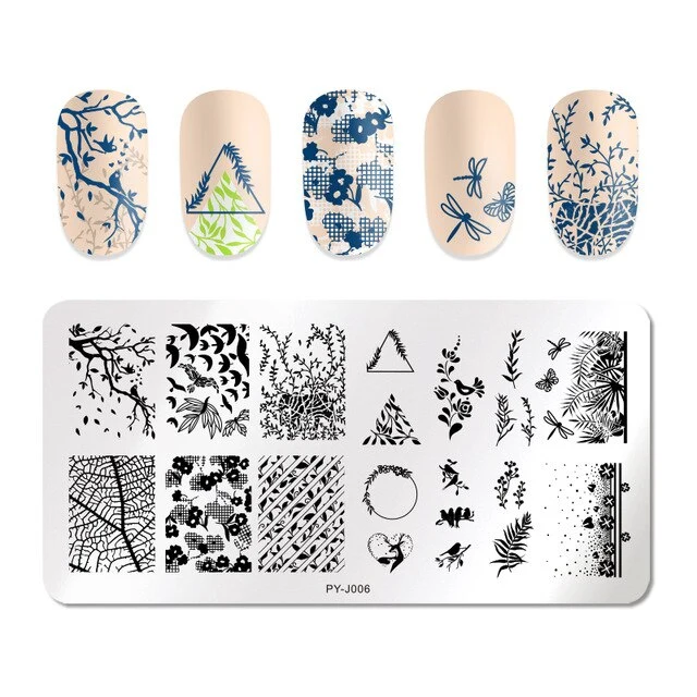 Pict You 8ml Stamping Nail Polish Pure Color Black White Red Nail Art Printing Varnish Manicure DIY Design Stamping Polish