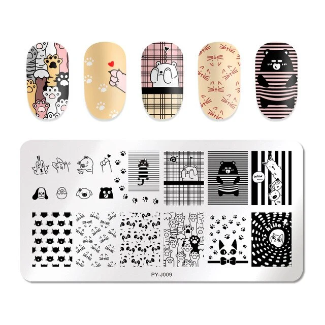 Pict You 8ml Stamping Nail Polish Pure Color Black White Red Nail Art Printing Varnish Manicure DIY Design Stamping Polish