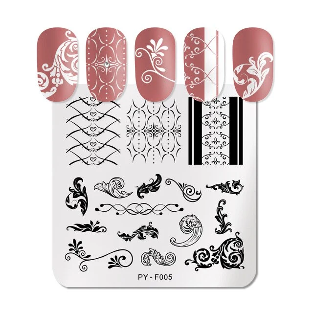 Pict You 8ml Stamping Nail Polish Pure Color Black White Red Nail Art Printing Varnish Manicure DIY Design Stamping Polish