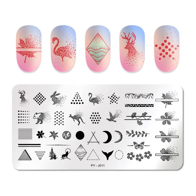 Pict You 8ml Stamping Nail Polish Pure Color Black White Red Nail Art Printing Varnish Manicure DIY Design Stamping Polish
