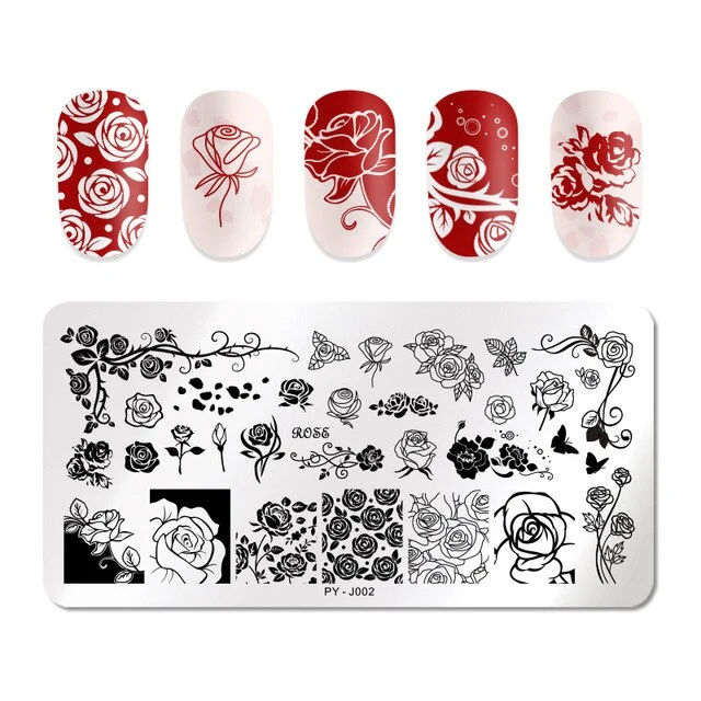 Pict You 8ml Stamping Nail Polish Pure Color Black White Red Nail Art Printing Varnish Manicure DIY Design Stamping Polish