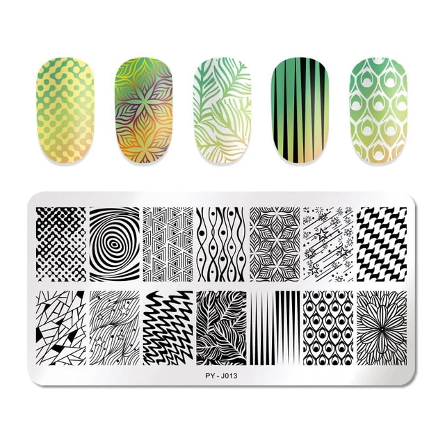 Pict You 8ml Stamping Nail Polish Pure Color Black White Red Nail Art Printing Varnish Manicure DIY Design Stamping Polish