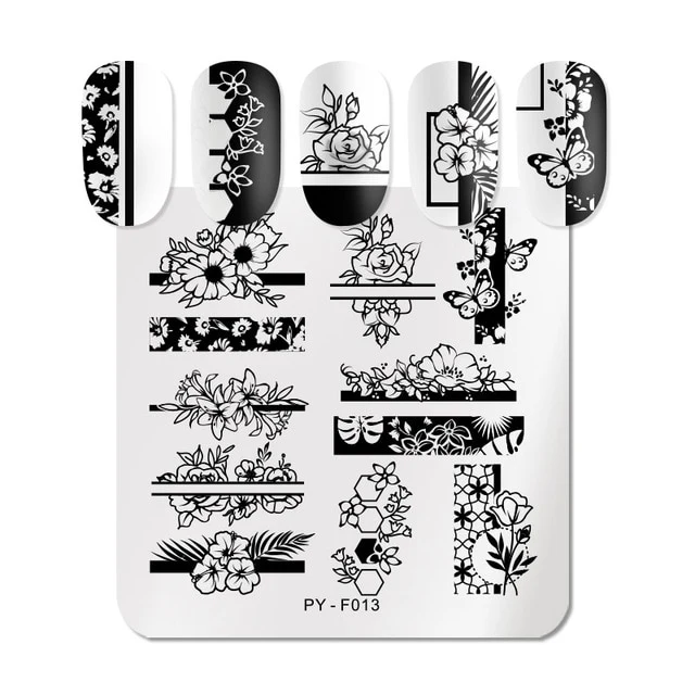 Pict You 8ml Stamping Nail Polish Pure Color Black White Red Nail Art Printing Varnish Manicure DIY Design Stamping Polish