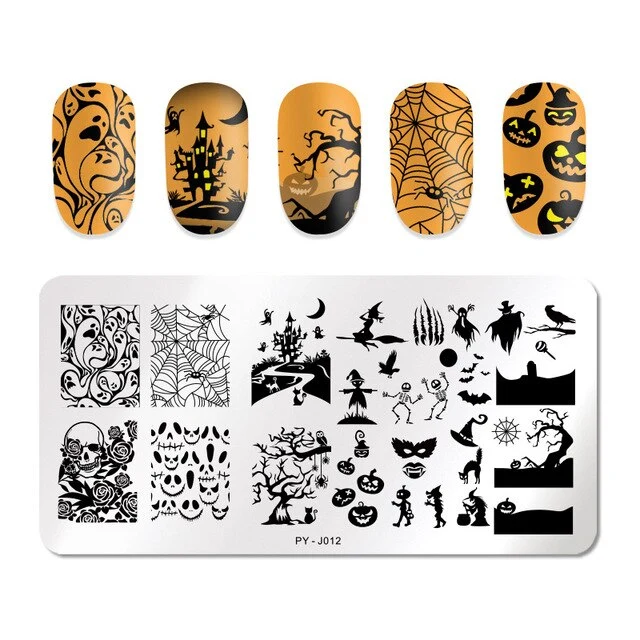 Pict You 8ml Stamping Nail Polish Pure Color Black White Red Nail Art Printing Varnish Manicure DIY Design Stamping Polish