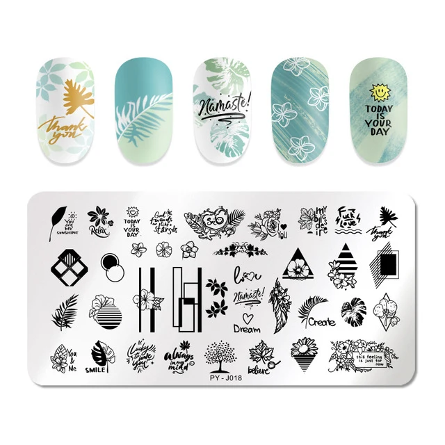 Pict You 8ml Stamping Nail Polish Pure Color Black White Red Nail Art Printing Varnish Manicure DIY Design Stamping Polish