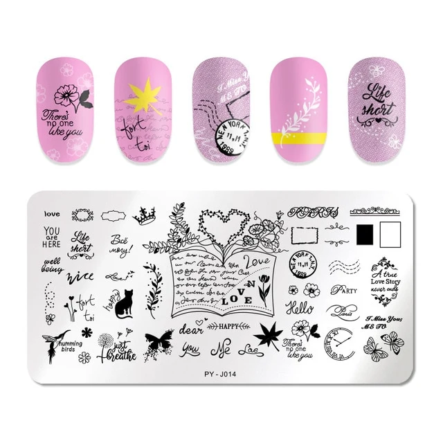 Pict You 8ml Stamping Nail Polish Pure Color Black White Red Nail Art Printing Varnish Manicure DIY Design Stamping Polish