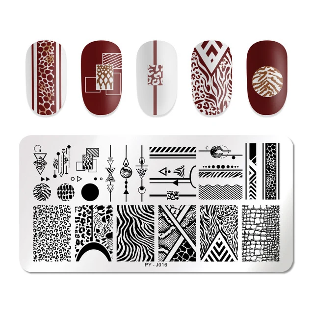 Pict You 8ml Stamping Nail Polish Pure Color Black White Red Nail Art Printing Varnish Manicure DIY Design Stamping Polish