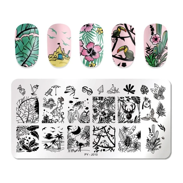 Pict You 8ml Stamping Nail Polish Pure Color Black White Red Nail Art Printing Varnish Manicure DIY Design Stamping Polish