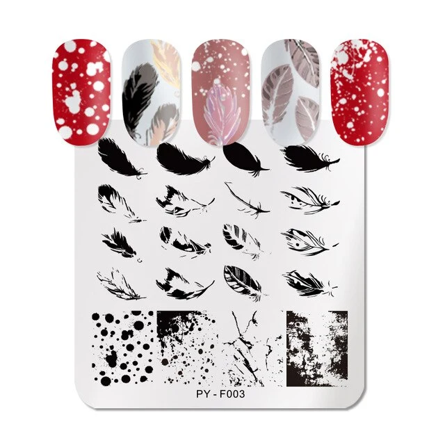 Pict You 8ml Stamping Nail Polish Pure Color Black White Red Nail Art Printing Varnish Manicure DIY Design Stamping Polish